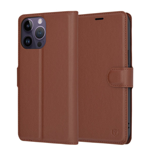 Cover til Apple iPhone 14 Pro Max, Techsuit, Leather Folio, Brun