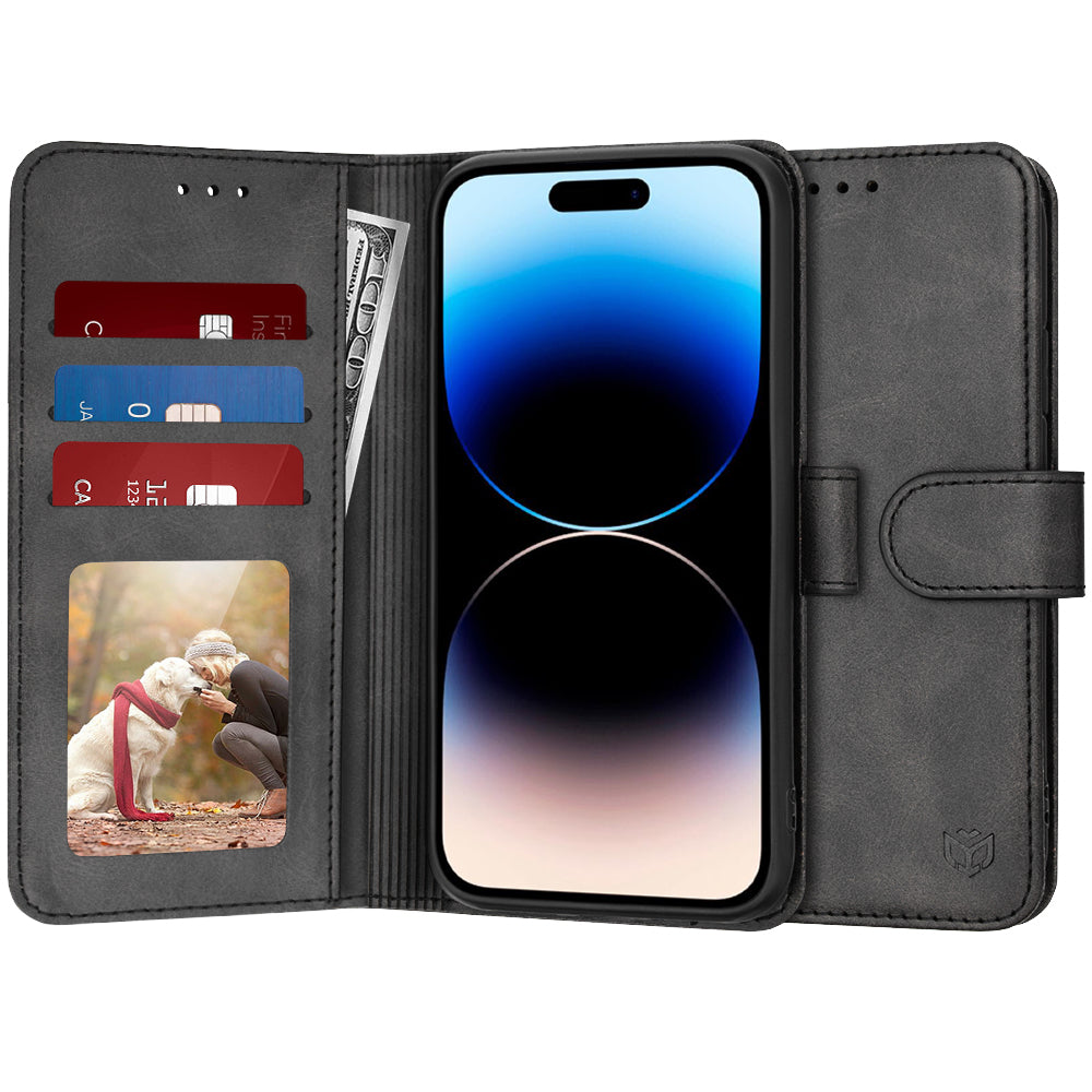 Cover til Apple iPhone 14 Pro, Techsuit, Diary Book, Sort