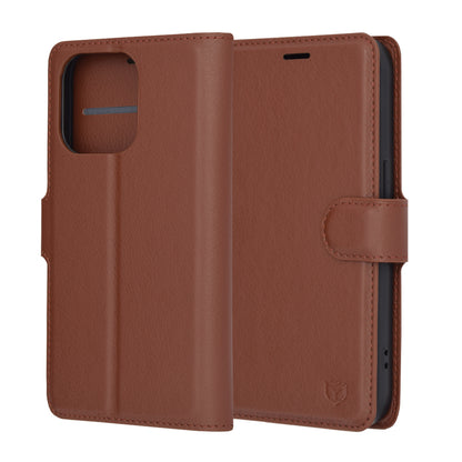 Cover til Apple iPhone 14 Pro, Techsuit, Leather Folio, Brun