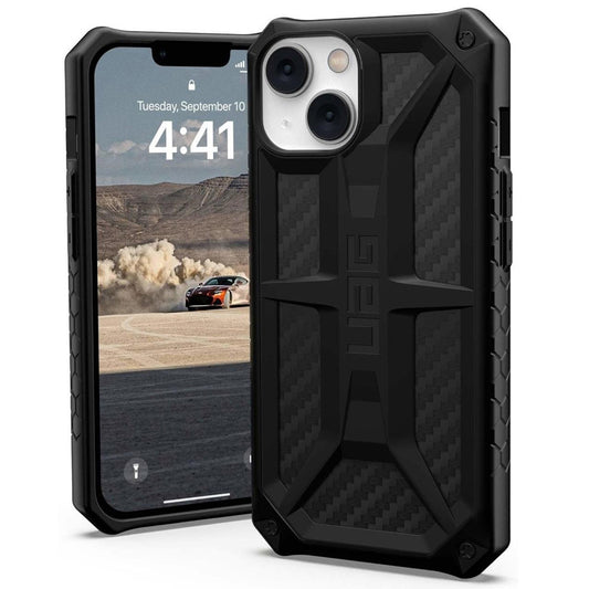 Cover til Apple iPhone 14, Urban Armor Gear, Monarch Carbon, Sort