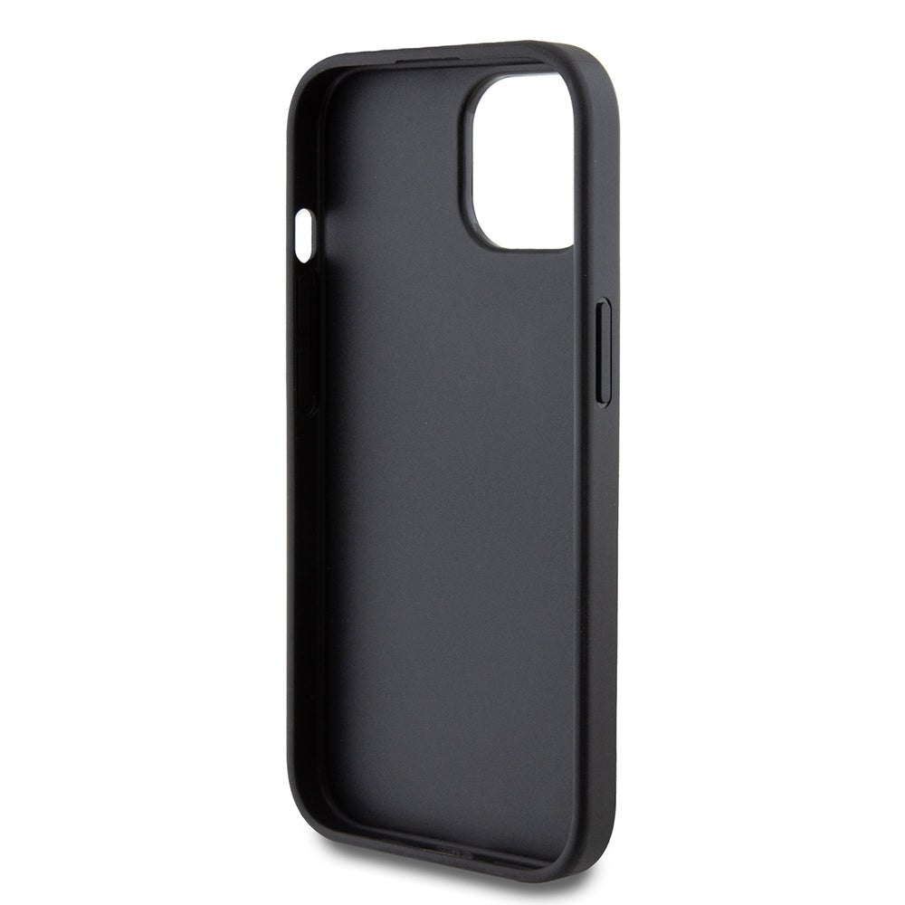 Etui til Apple iPhone 15, Guess, 4G Metal Gold Logo, Grå