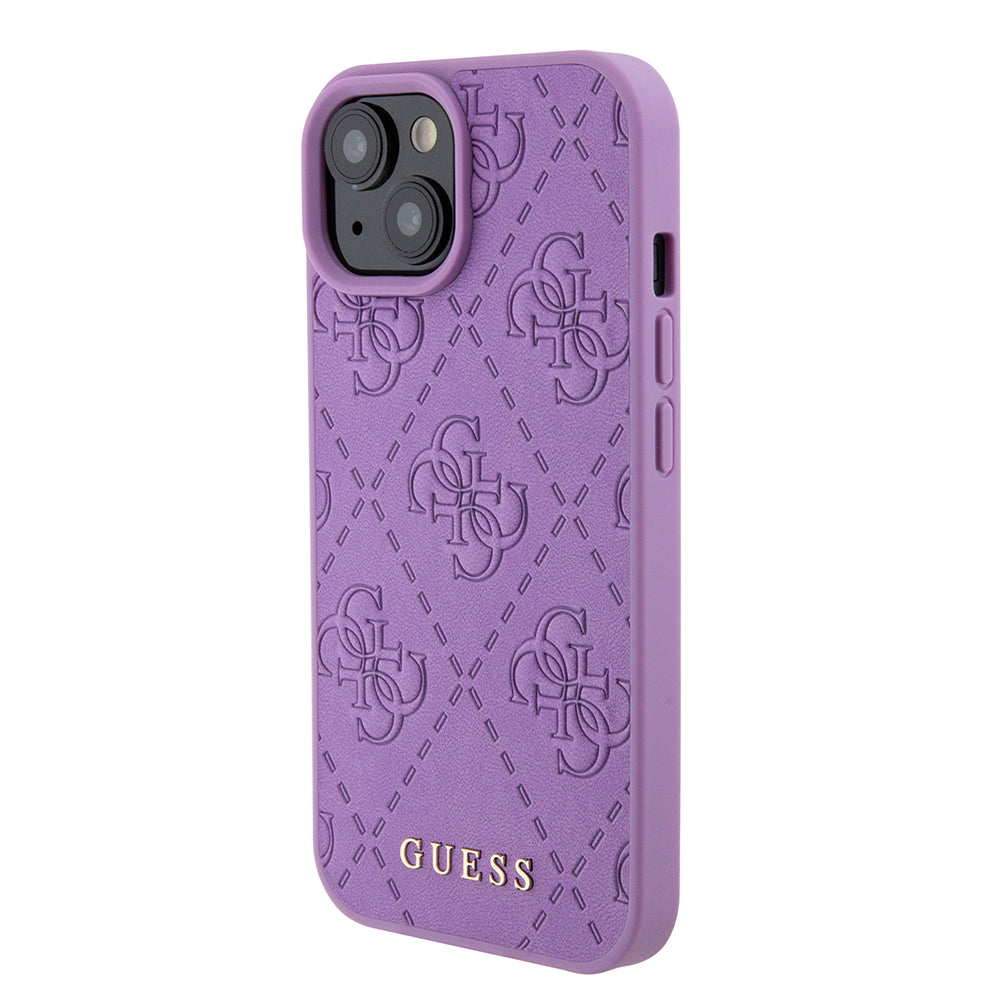 Etui til Apple iPhone 15, Guess, 4G Stamped, Lys Lilla