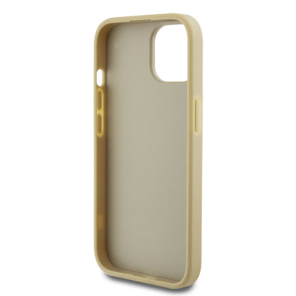 Etui til Apple iPhone 15, Guess, Glitter Big 4G Script, Guld