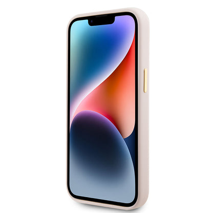 Etui til Apple iPhone 15, Guess, Logo Strass 4G, Lys Rosa