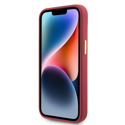 Etui til Apple iPhone 15, Guess, Script Metal Logo & Ramme, Rosa