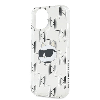 Cover til Apple iPhone 15, Karl Lagerfeld, IML Electroplated Choupette Head, Transparent