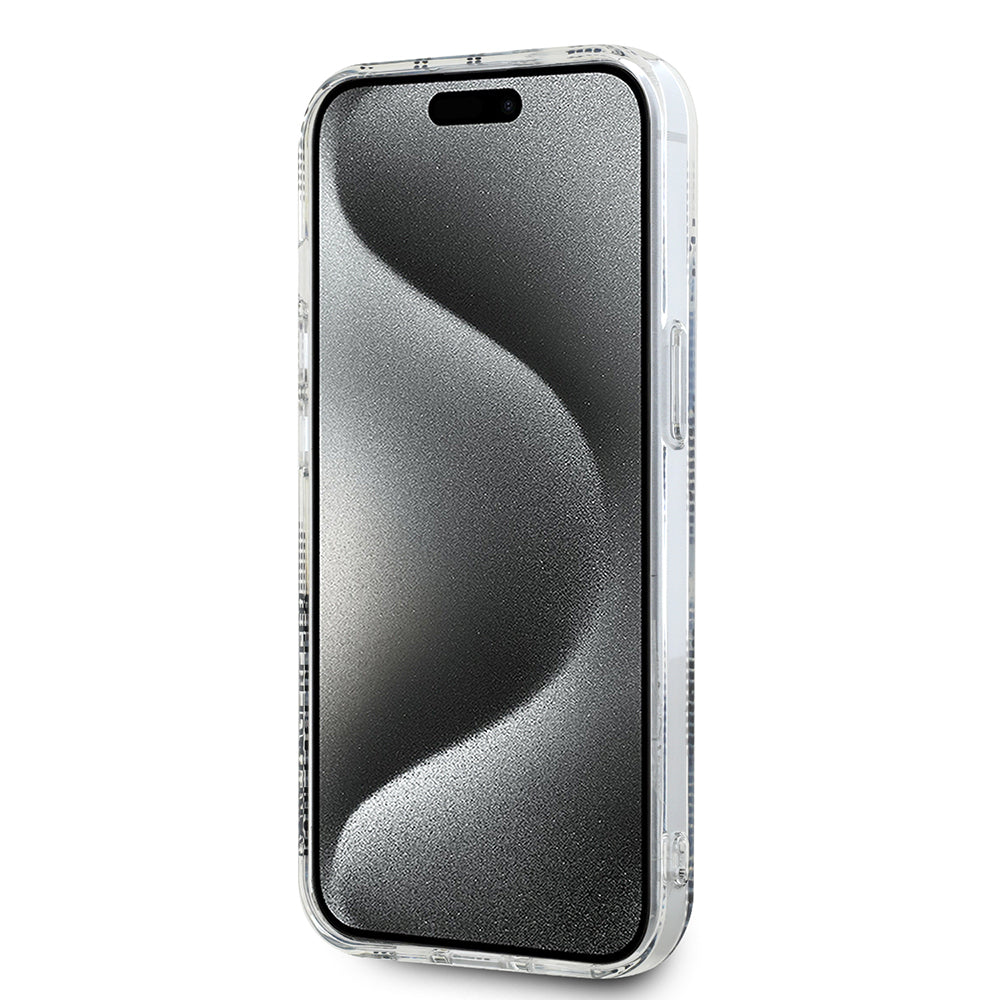Cover til Apple iPhone 15, Karl Lagerfeld, IML Electroplated Choupette Head, Transparent