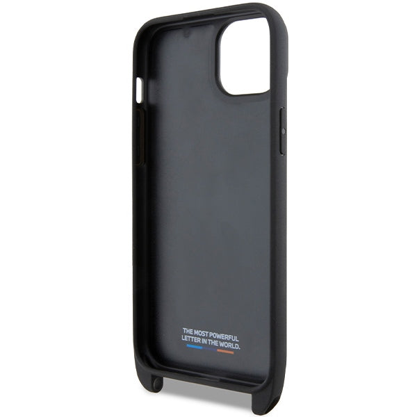 Cover til Apple iPhone 15 Plus, BMW, M Edition Carbon Stripe & Strap, Sort