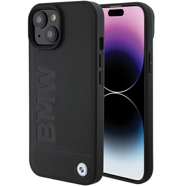 Cover til Apple iPhone 15 Plus, BMW, Natural Hot Stamp, Sort