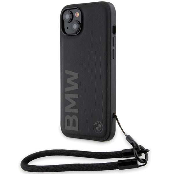 Cover til Apple iPhone 15 Plus, BMW, Signature Wordmark Cord, Sort