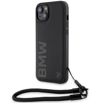 Cover til Apple iPhone 15 Plus, BMW, Signature Wordmark Cord, Sort
