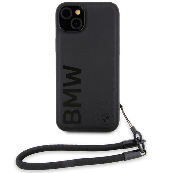 Cover til Apple iPhone 15 Plus, BMW, Signature Wordmark Cord, Sort