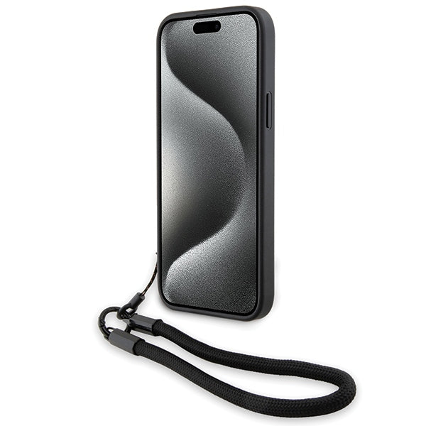 Cover til Apple iPhone 15 Plus, BMW, Signature Wordmark Cord, Sort