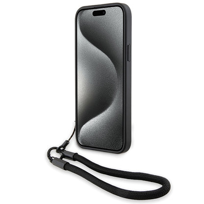 Cover til Apple iPhone 15 Plus, BMW, Signature Wordmark Cord, Sort