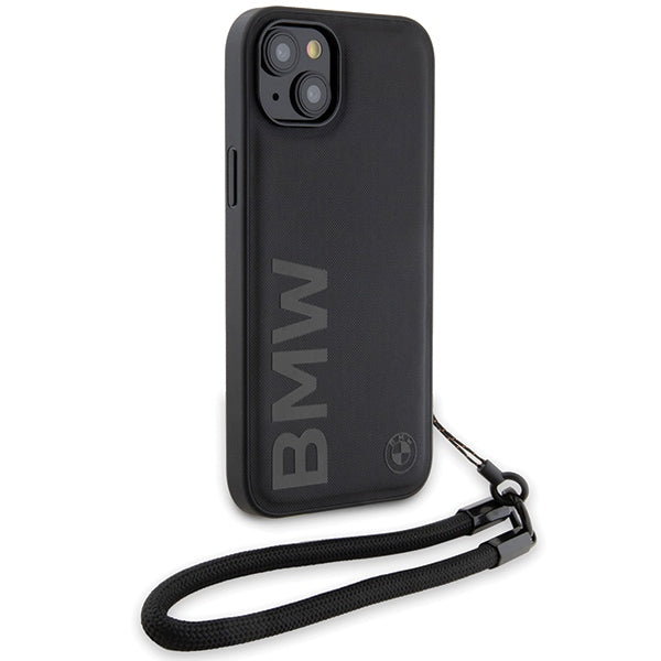 Cover til Apple iPhone 15 Plus, BMW, Signature Wordmark Cord, Sort