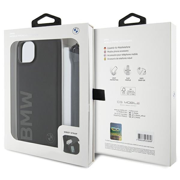 Cover til Apple iPhone 15 Plus, BMW, Signature Wordmark Cord, Sort