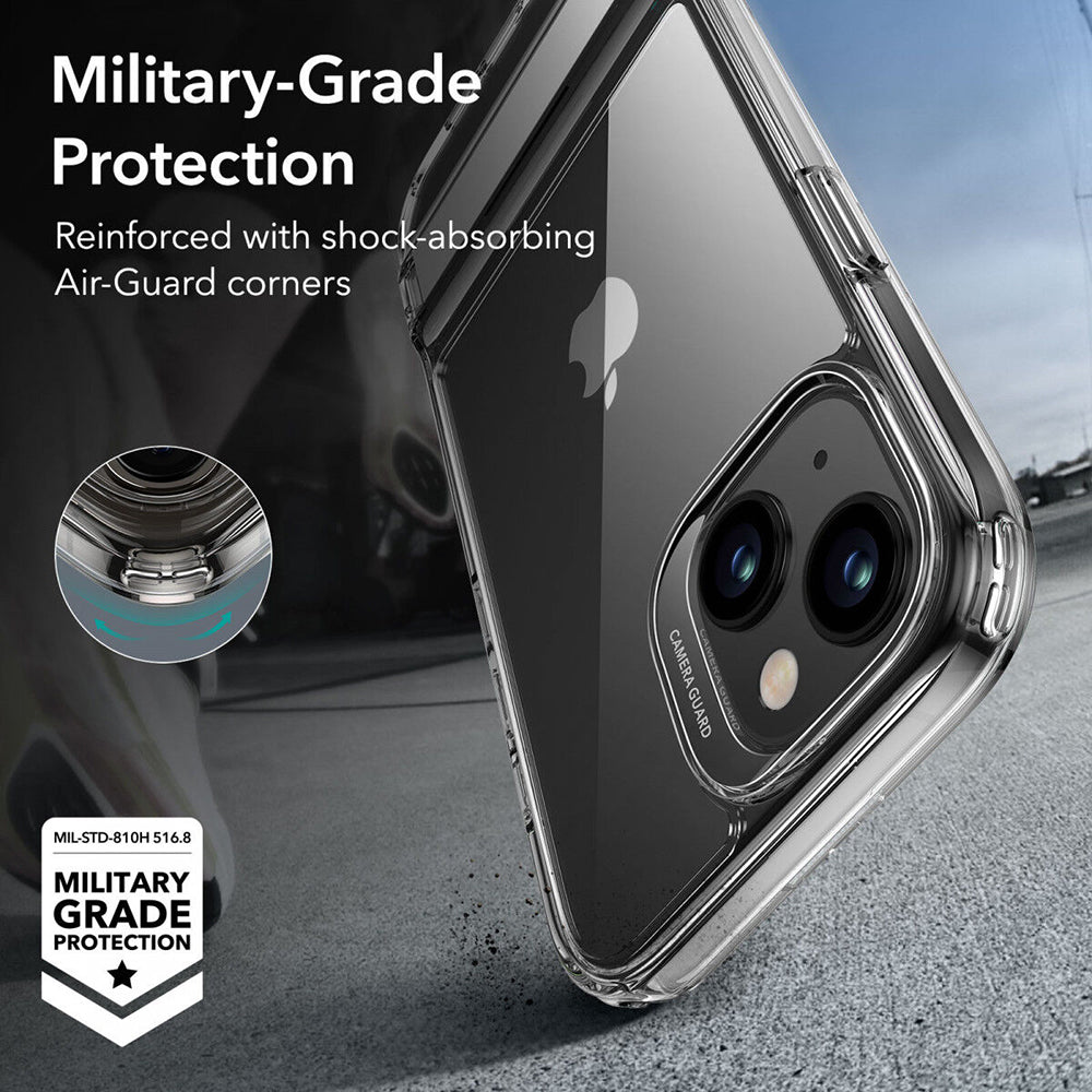 Etui til Apple iPhone 15 Plus, ESR, Air Shield Boost Kickstand, Gennemsigtig