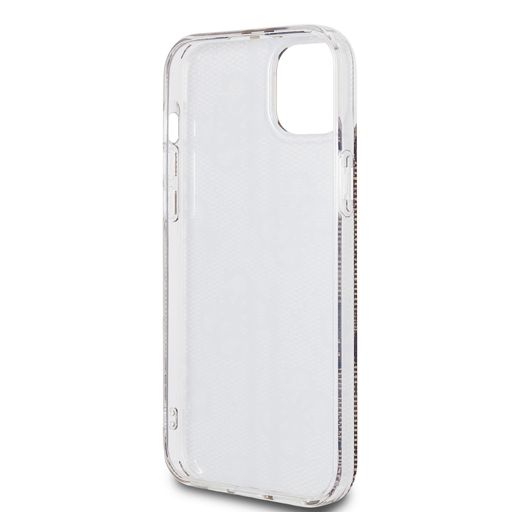 Etui til Apple iPhone 15 Plus, Guess, IML 4G Gold Stripe, Brun