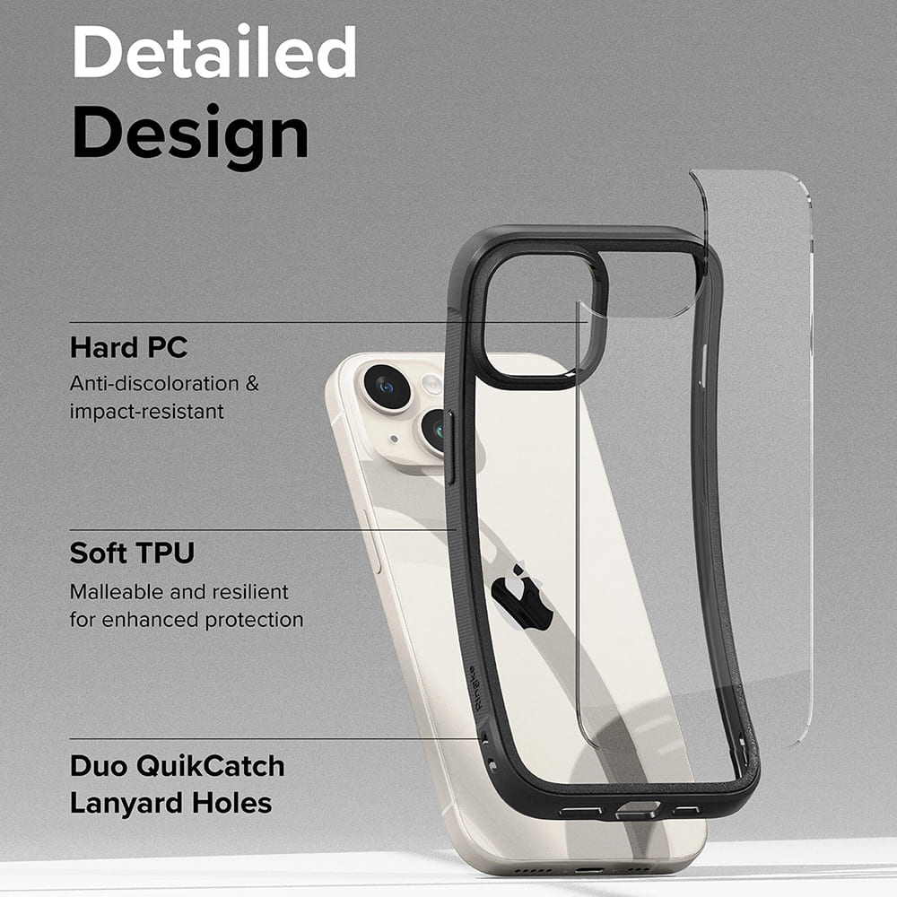Cover til Apple iPhone 15 Plus, Ringke, Fusion Bold, Sort