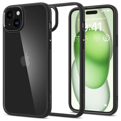 Etui til Apple iPhone 15 Plus, Spigen, Ultra Hybrid, Mat Sort
