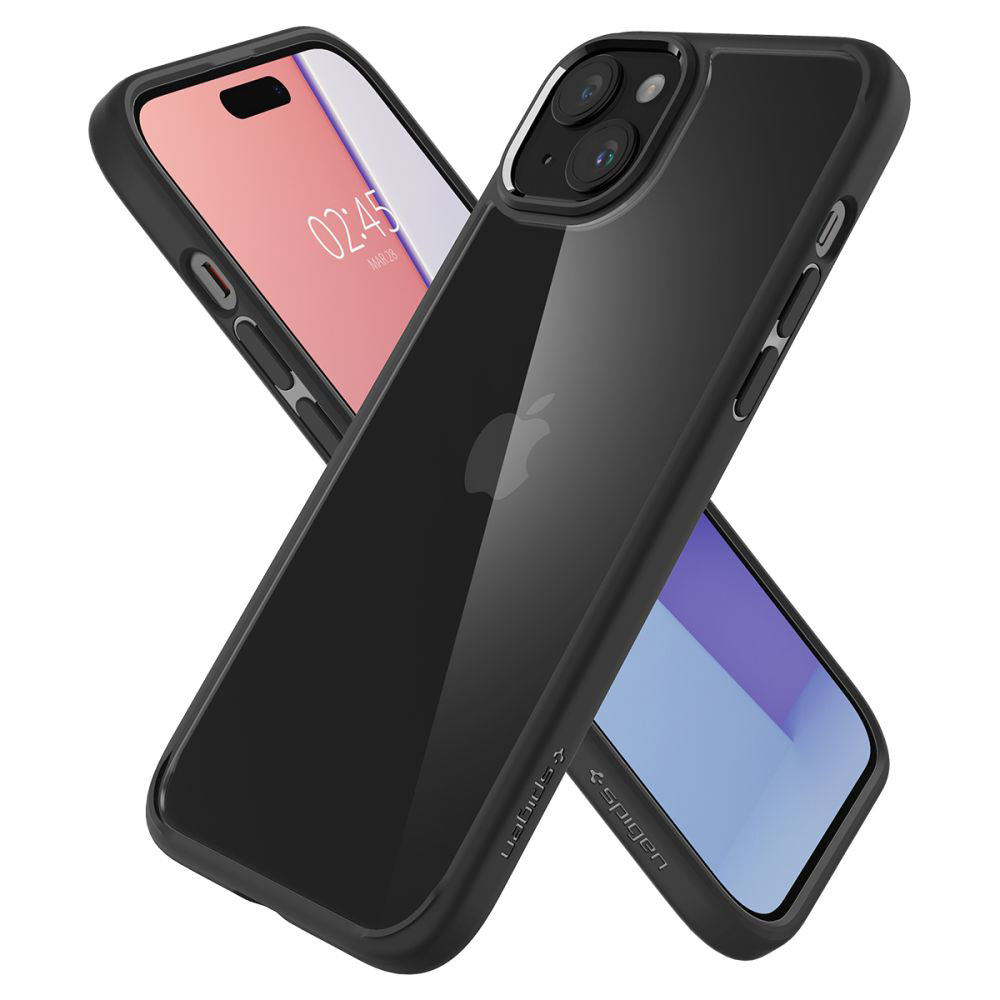 Etui til Apple iPhone 15 Plus, Spigen, Ultra Hybrid, Mat Sort