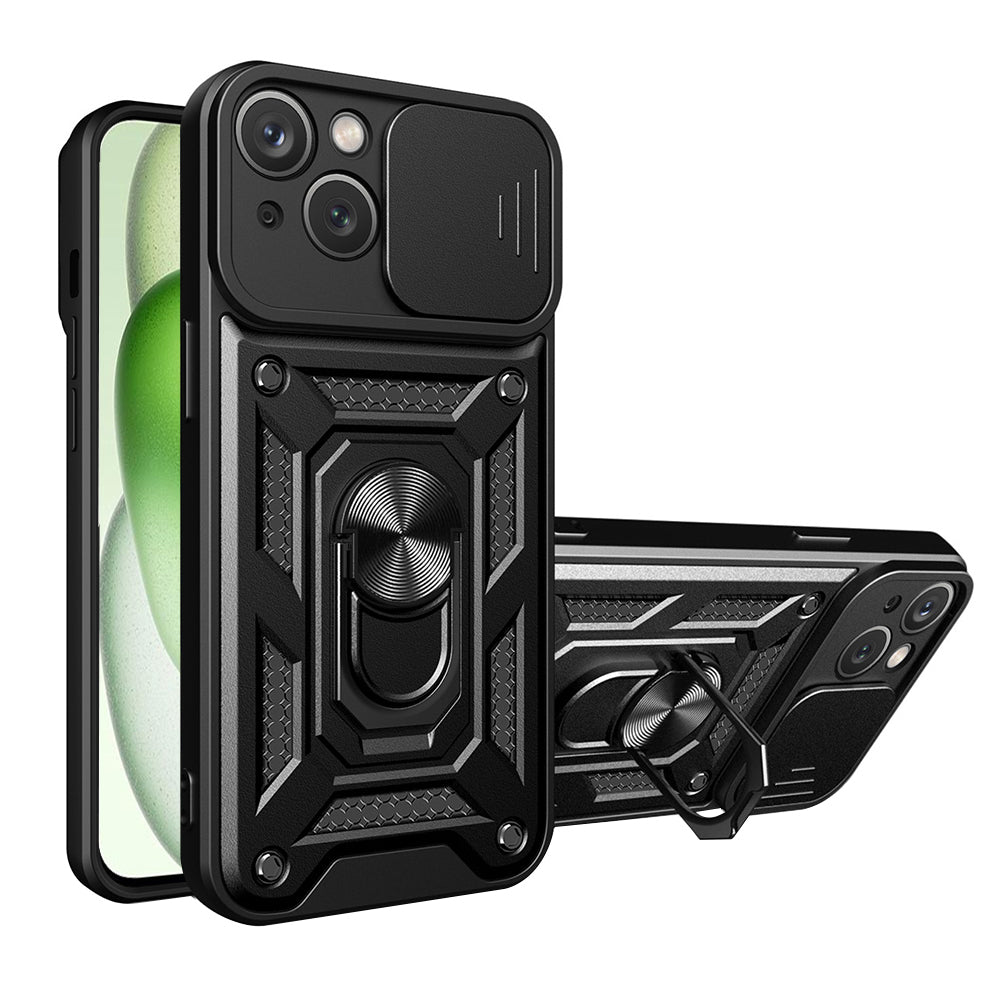 Cover til Apple iPhone 15 Plus, Techsuit, CamShield, Sort