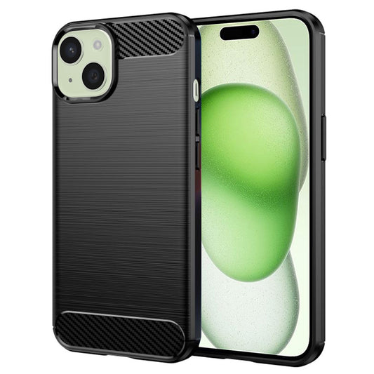 Cover til Apple iPhone 15 Plus, Techsuit, Carbon, Sort