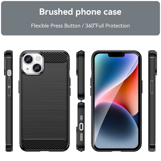 Cover til Apple iPhone 15 Plus, Techsuit, Carbon, Sort