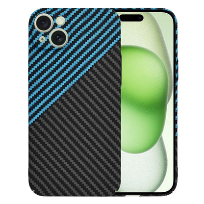 Cover til Apple iPhone 15 Plus, Techsuit, Carbonite FiberShell, Sort Bleu