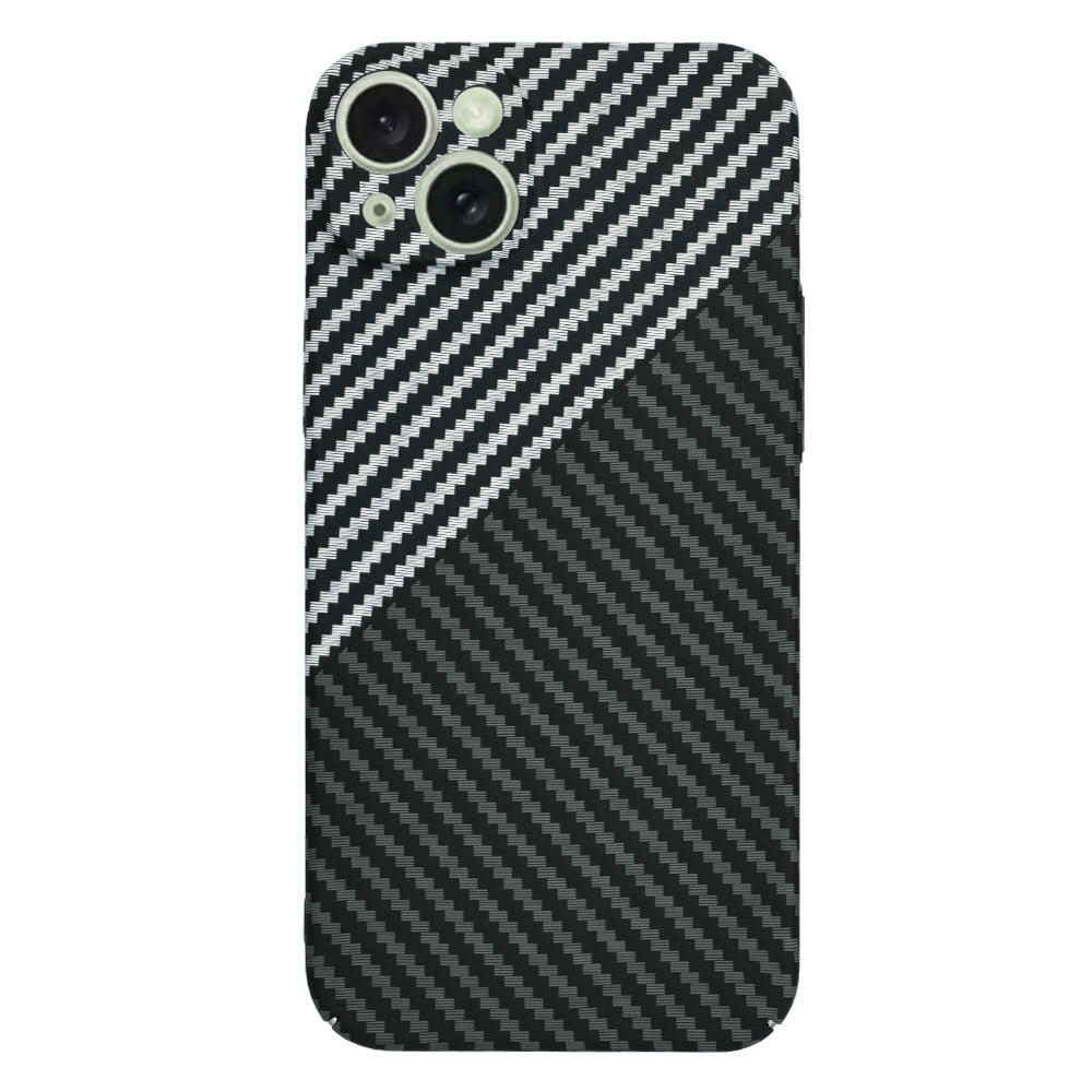 Cover til Apple iPhone 15 Plus, Techsuit, Carbonite FiberShell, Sort Grå