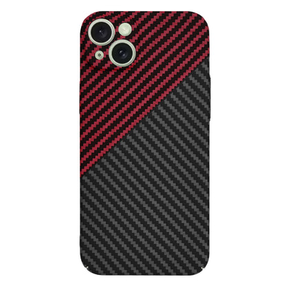 Cover til Apple iPhone 15 Plus, Techsuit, Carbonite FiberShell, Sort Rød