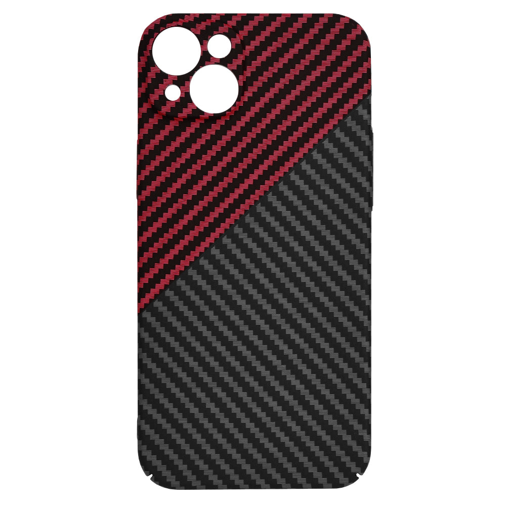 Cover til Apple iPhone 15 Plus, Techsuit, Carbonite FiberShell, Sort Rød