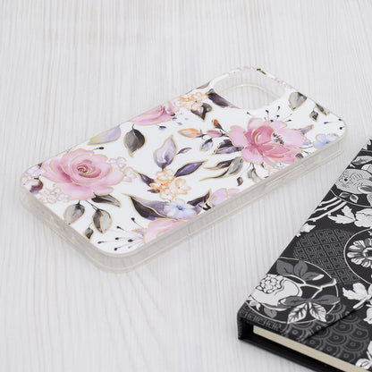 Cover til Apple iPhone 15 Plus, Techsuit, Marble, Hvid