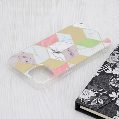 Cover til Apple iPhone 15 Plus, Techsuit, Marble, Lilla