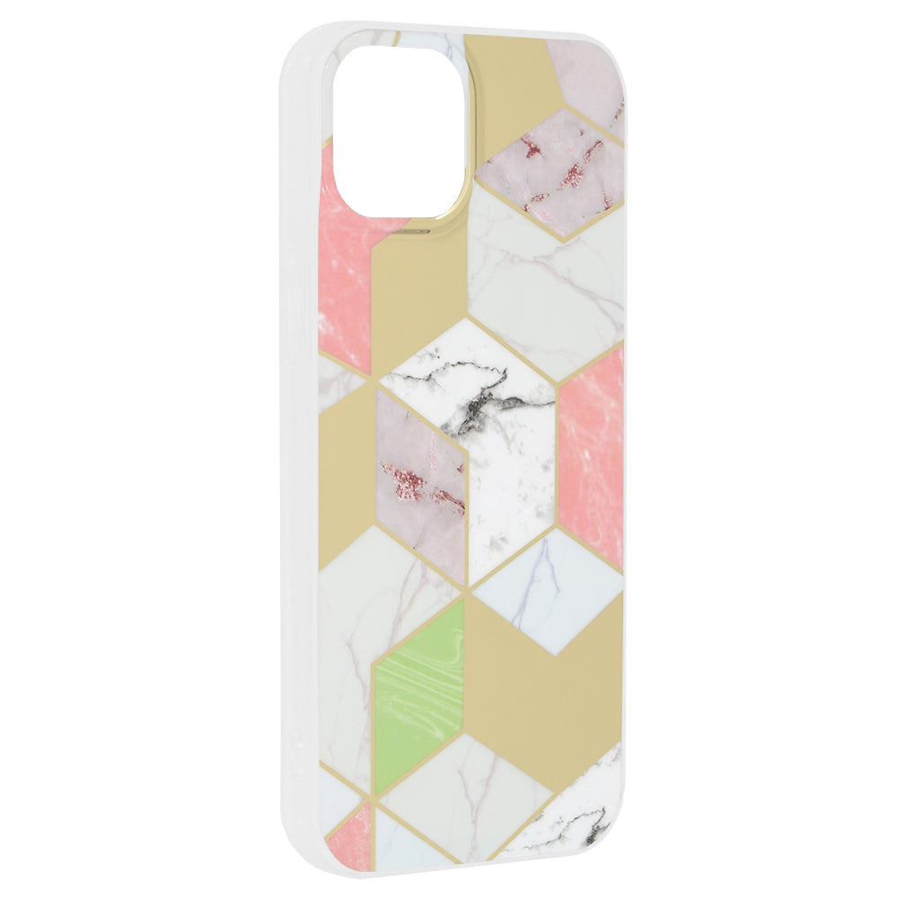 Cover til Apple iPhone 15 Plus, Techsuit, Marble, Lilla