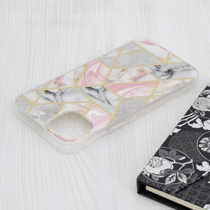 Cover til Apple iPhone 15 Plus, Techsuit, Marble, Pink