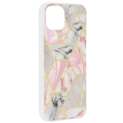 Cover til Apple iPhone 15 Plus, Techsuit, Marble, Pink