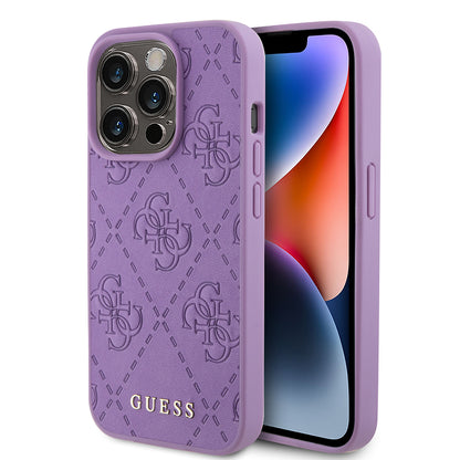 Etui til Apple iPhone 15 Pro, Guess, 4G Stamped, Lys Lilla