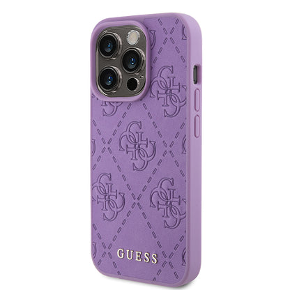 Etui til Apple iPhone 15 Pro, Guess, 4G Stamped, Lys Lilla
