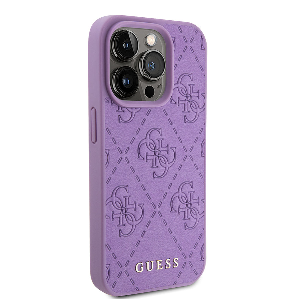 Etui til Apple iPhone 15 Pro, Guess, 4G Stamped, Lys Lilla