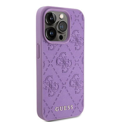 Etui til Apple iPhone 15 Pro, Guess, 4G Stamped, Lys Lilla