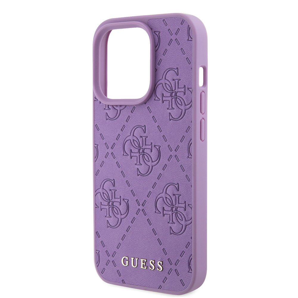 Etui til Apple iPhone 15 Pro, Guess, 4G Stamped, Lys Lilla