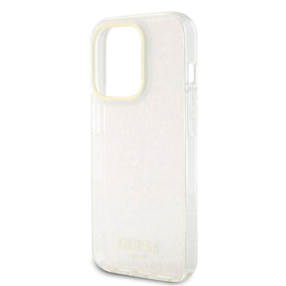 Etui til Apple iPhone 15 Pro, Guess, IML Faceted Mirror Disco Iridescent, Pink