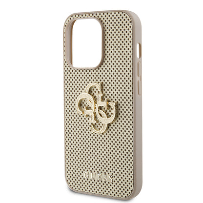 Etui til Apple iPhone 15 Pro, Guess, Perforated 4G, Gylden