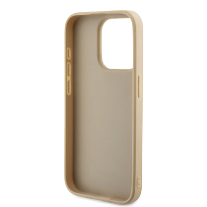 Etui til Apple iPhone 15 Pro, Guess, Saffiano Iridescent Script, Gylden