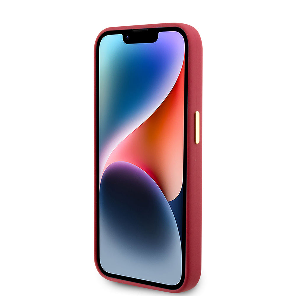 Etui til Apple iPhone 15 Pro, Guess, Script Metal Logo & Ramme, Rosa