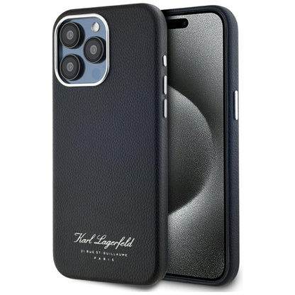 Etui til Apple iPhone 15 Pro, Karl Lagerfeld, Grained Hotel RSG, Sort