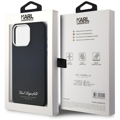 Etui til Apple iPhone 15 Pro, Karl Lagerfeld, Grained Hotel RSG, Sort