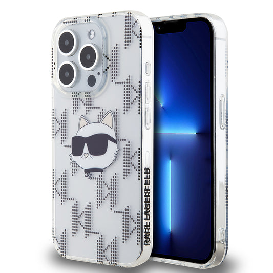 Cover til Apple iPhone 15 Pro, Karl Lagerfeld, IML Electroplated Choupette Head, Gennemsigtig