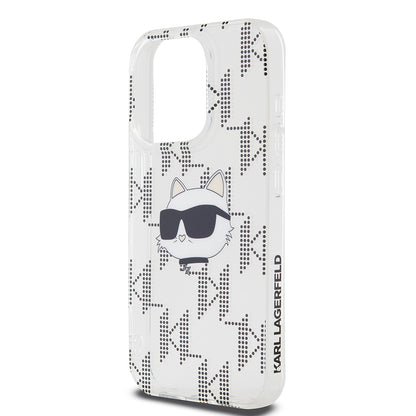 Cover til Apple iPhone 15 Pro, Karl Lagerfeld, IML Electroplated Choupette Head, Gennemsigtig